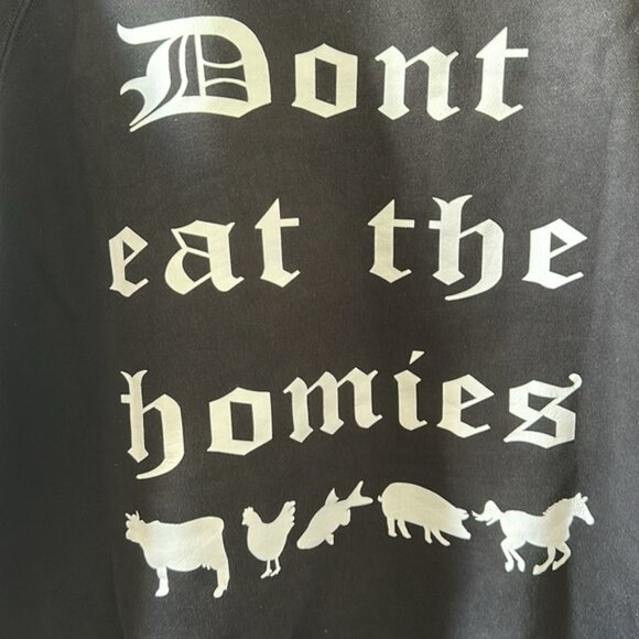 New Don't Eat The Homies DETH vegan streetwear relaxed cotton hoodie sweatshirt - Picture 11 of 15